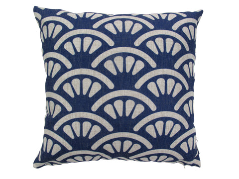 'Cobalt fruits' patterned Cushion with insert FREE SHIPPING