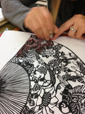 Decorative Fan No. 26 - Black Frame  FREE SHIPPING