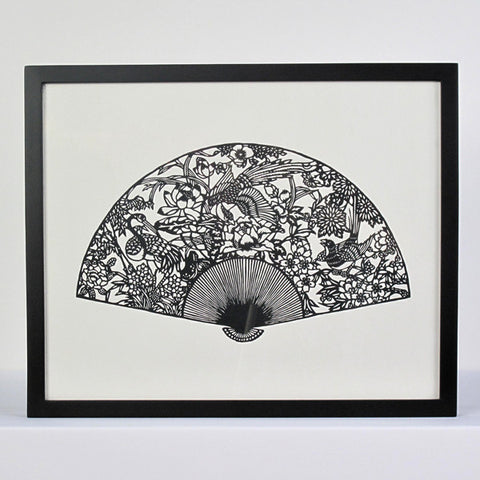 Decorative Fan No. 27 - Black Frame FREE SHIPPING