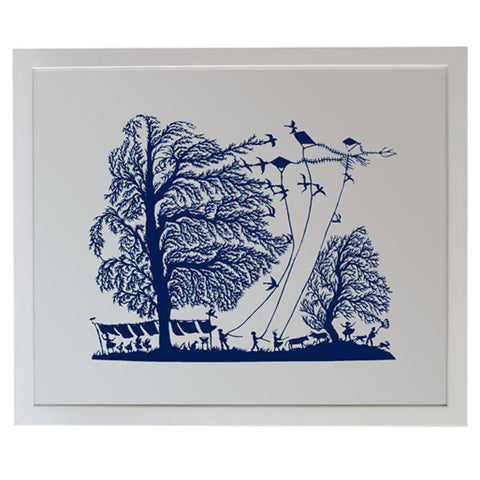 Garden Life white framed PaperCut art FREE SHIPPING