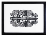 Reflections black framed PaperCut art